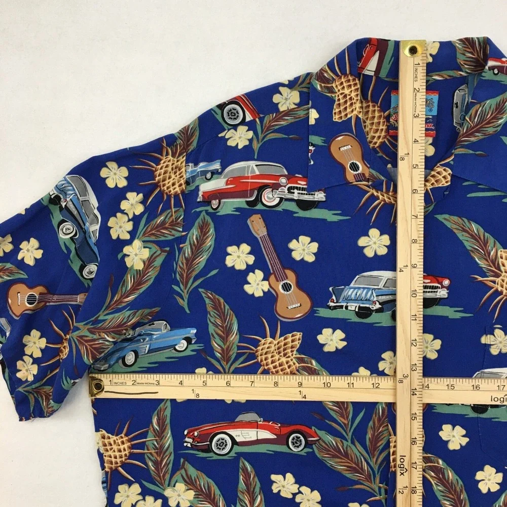Reyn Spooner‎ Short Sleeve Shirt Mens Size XL Button Up Rayon Camp Hawaiian